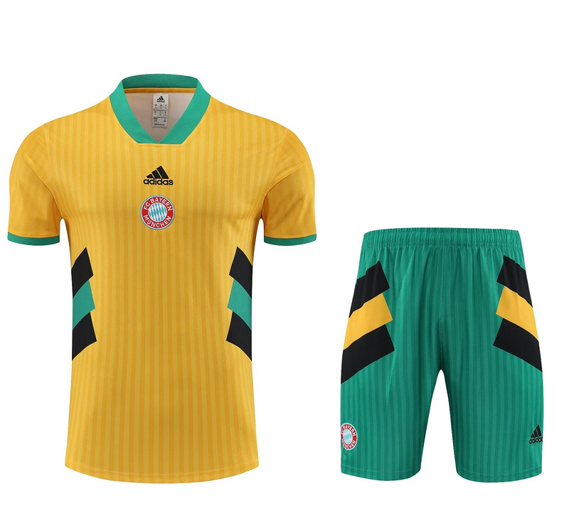 AAA Quality Bayern Munich 23/24 Yellow/Green Training Kit Jersey
